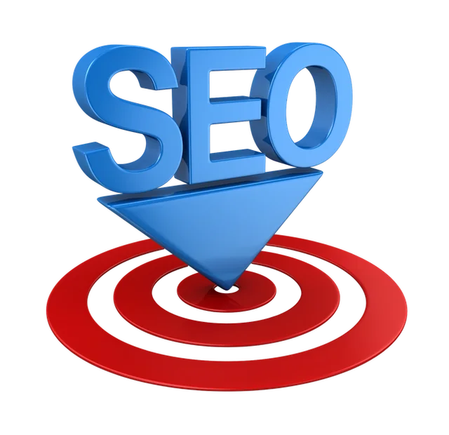 3D SEO arrow hitting a target
